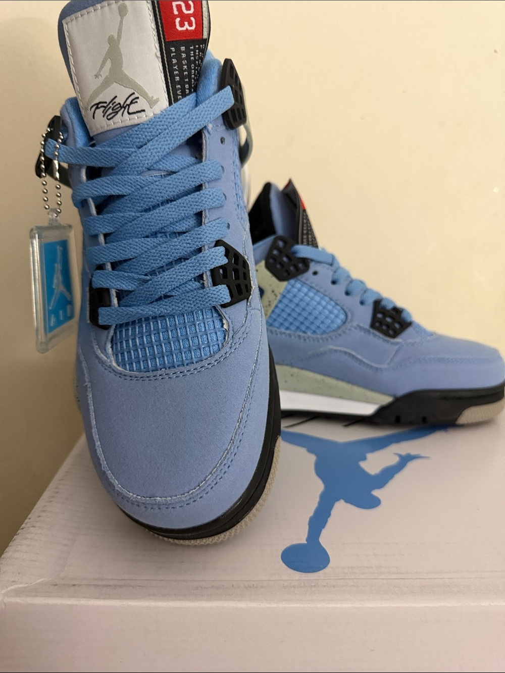 Jordan Kids Blue Retro 4 Low Top Sneakers